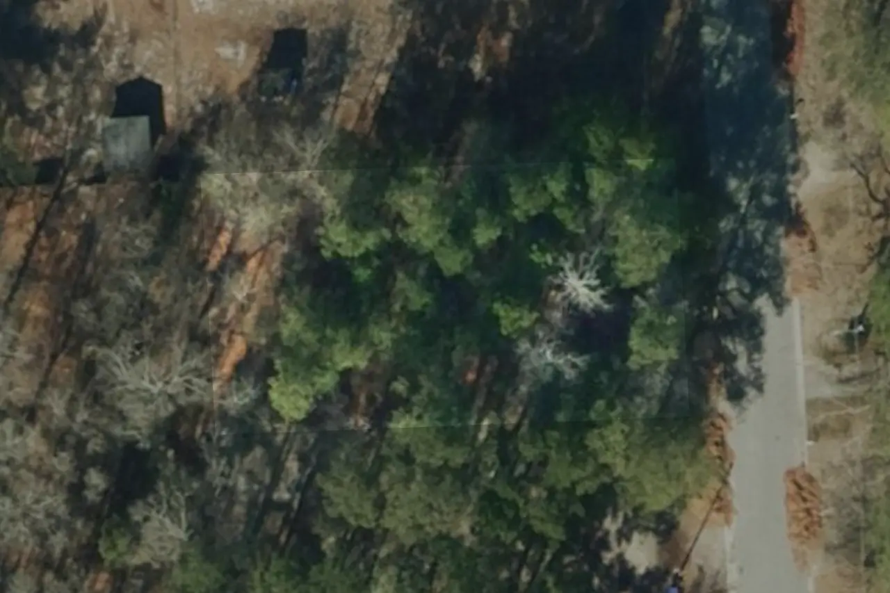 1308 Jacob St — aerial view with approximate parcel outline