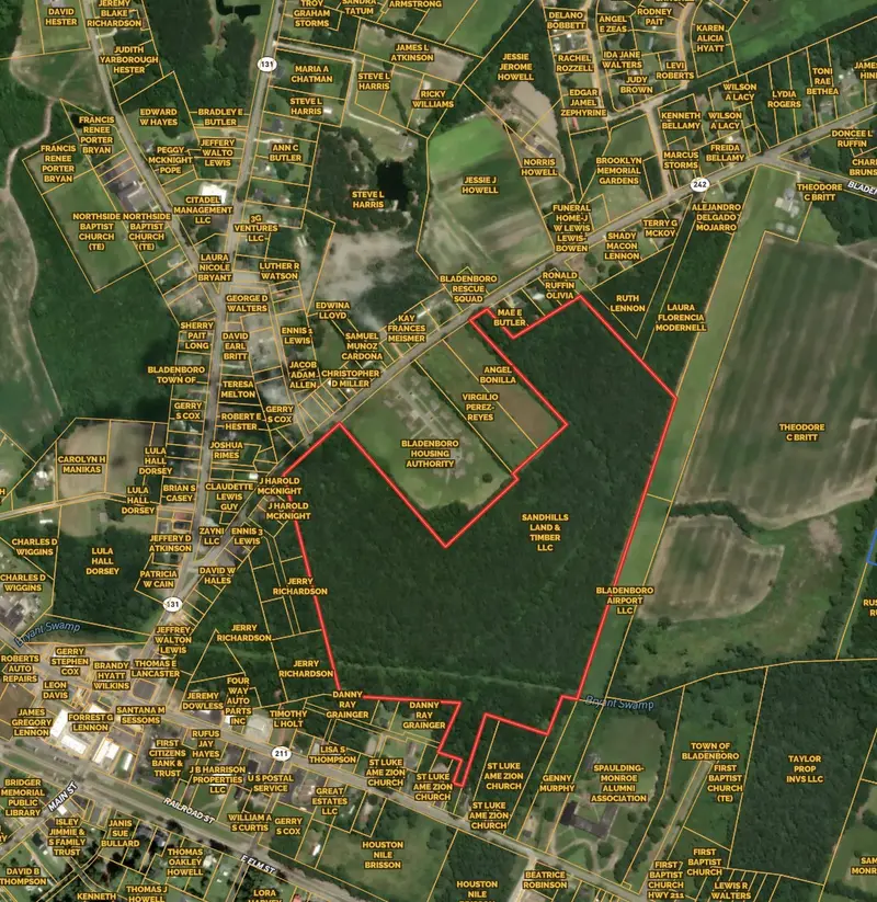 Elizabethtown Road — lease area map