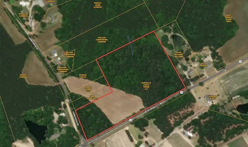 Lamms Grove Road / US 15-501 — lease area map